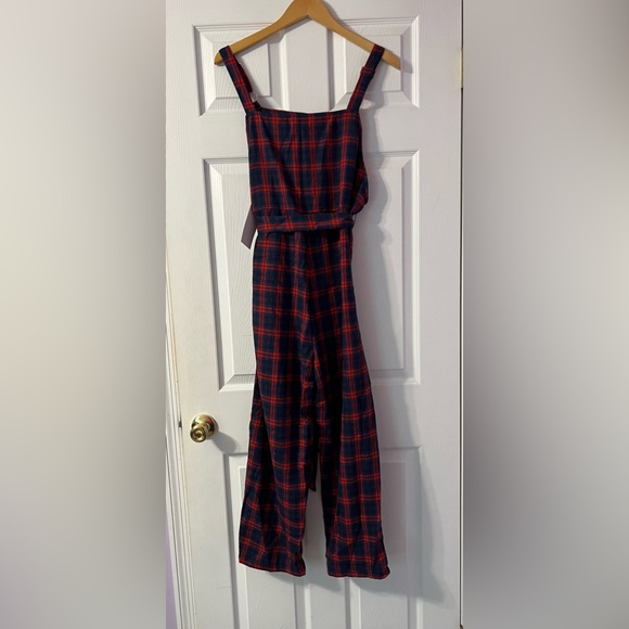 Floems tartan print flannel overalls - Picture 2 of 2